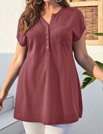 Tricou Emery Rose Curve, roz pudra inchis