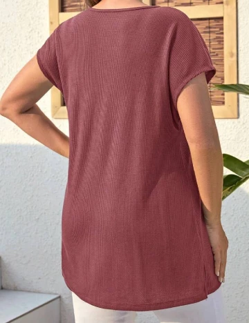 Tricou Emery Rose Curve, roz pudra inchis