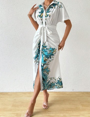 Rochie medie SHEIN, alb