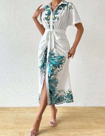 Rochie medie SHEIN, alb