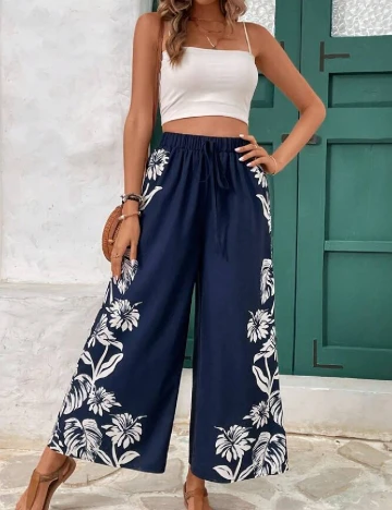 Pantaloni SHEIN, bleumarin