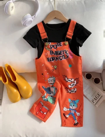 Compleu Shein Kids, portocaliu