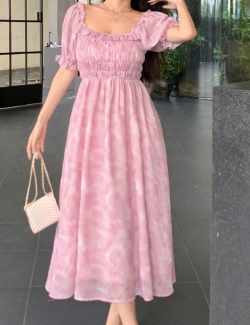 Rochie medie Dazy, roz
