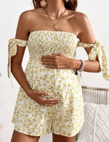 Salopeta SHEIN Maternity, floral print
