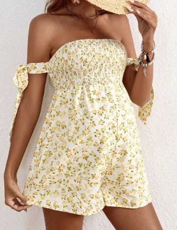 Salopeta SHEIN Maternity, floral print