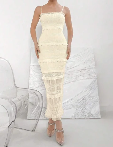Rochie lunga SHEIN, crem