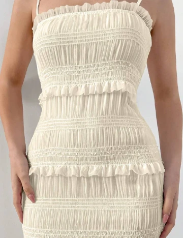 Rochie lunga SHEIN, crem