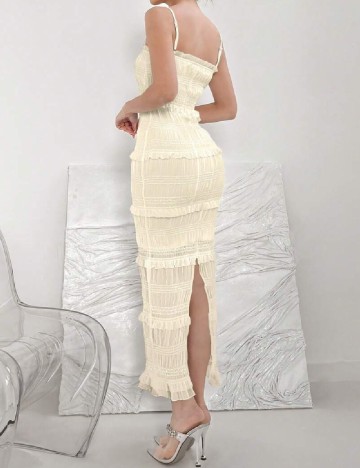 Rochie lunga SHEIN, crem