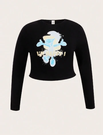 Bluza SHEIN CURVE, negru