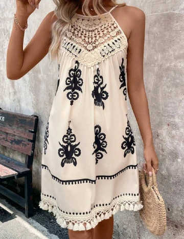 Rochie scurta SHEIN, crem