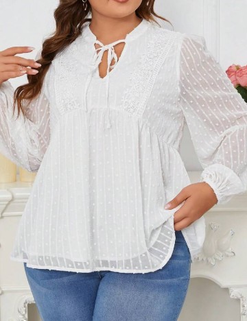 Bluza SHEIN CURVE, alb