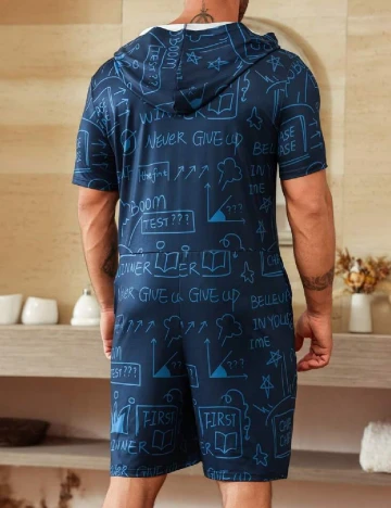 Pijama SHEIN, albastru Albastru