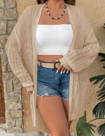 Cardigan SHEIN CURVE, maro