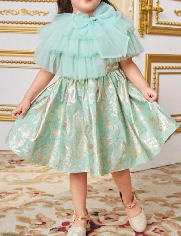 Compleu Shein Kids, turcoaz Verde