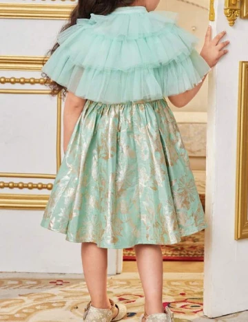 Compleu Shein Kids, turcoaz Verde