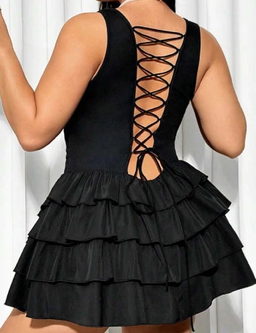 Rochie scurta Plus Size SHEIN CURVE, negru