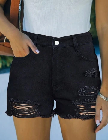 Pantaloni scurti SHEIN, negru Negru