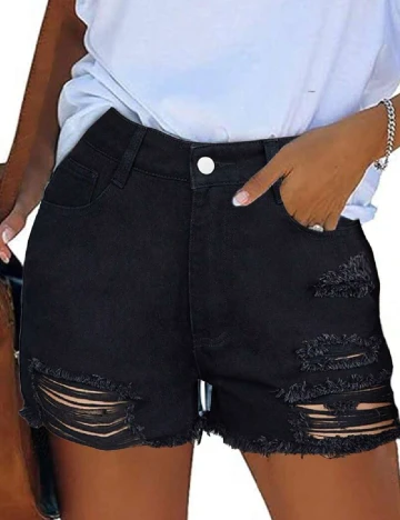 Pantaloni scurti SHEIN, negru Negru
