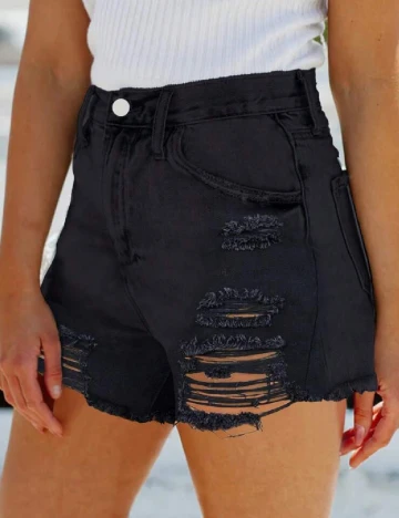Pantaloni scurti SHEIN, negru Negru