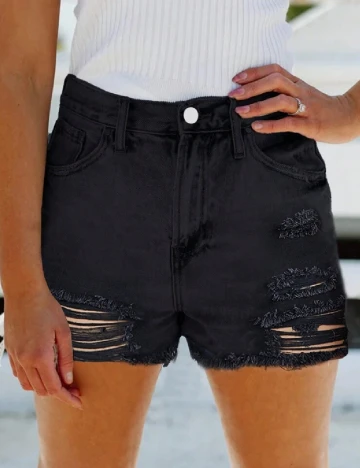 Pantaloni scurti SHEIN, negru Negru