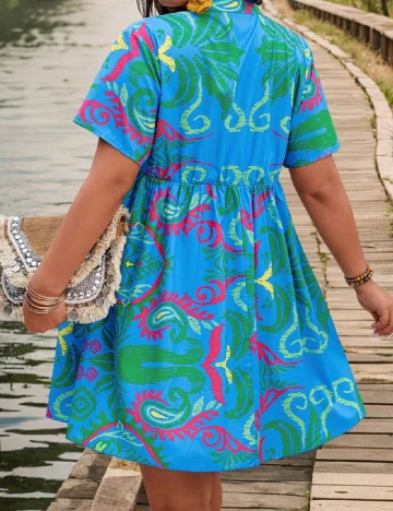 Rochie scurta SHEIN CURVE, albastru