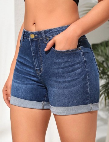 Pantaloni scurti SHEIN, albastru