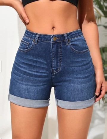 Pantaloni scurti SHEIN, albastru