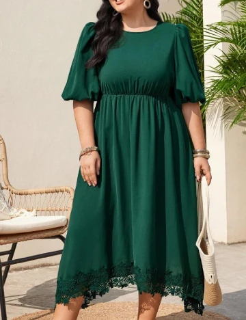 Rochie lunga SHEIN CURVE, verde