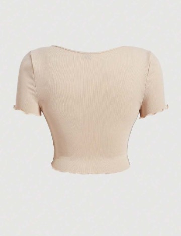 Tricou SHEIN CURVE, crem