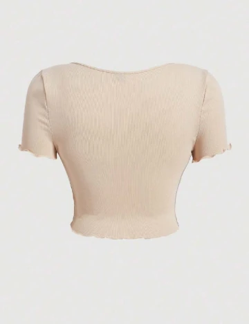 Tricou SHEIN CURVE, crem