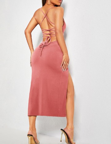 Rochie medie SHEIN, roz pudra