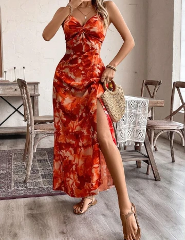 Rochie lunga SHEIN, portocaliu