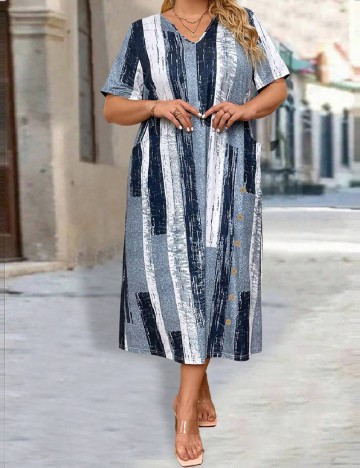 Rochie lunga SHEIN CURVE, albastru