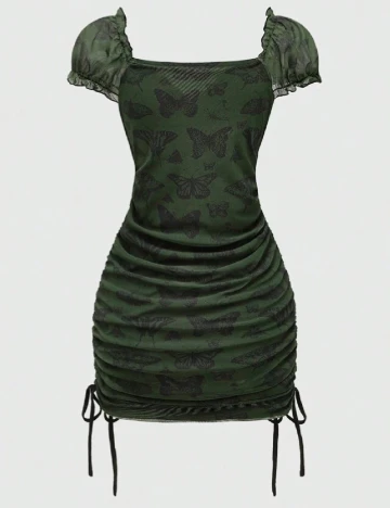 Rochie scurta Romwe, verde