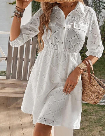 Rochie scurta SHEIN, alb