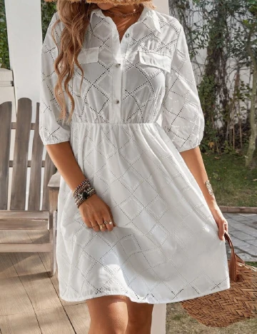 Rochie scurta SHEIN, alb