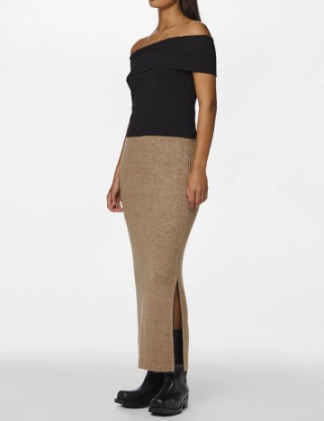 
						Fusta Pieces Plus Size, maro