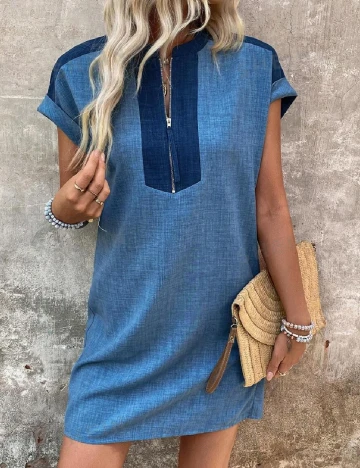 Rochie scurta SHEIN, albastru