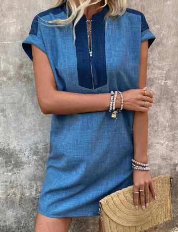 Rochie scurta SHEIN, albastru