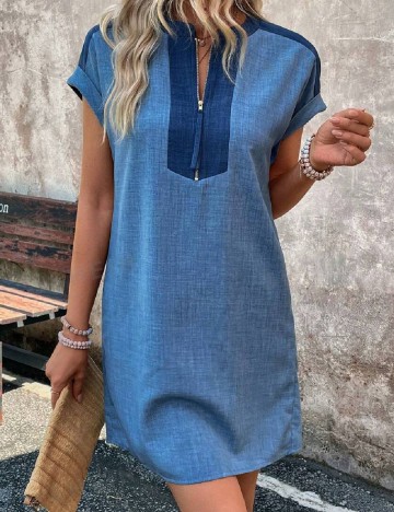 Rochie scurta SHEIN, albastru
