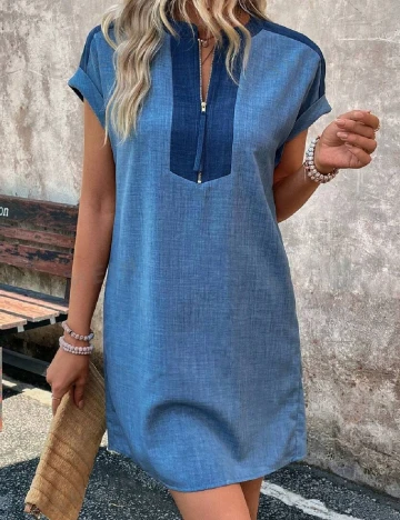Rochie scurta SHEIN, albastru