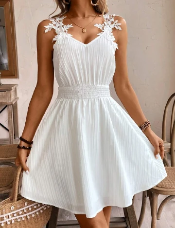 Rochie scurta SHEIN, alb