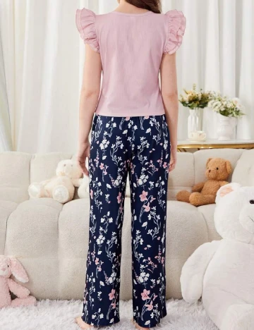 Pijama Shein Kids, roz/albastru
