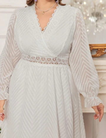 Rochie medie SHEIN CURVE, alb