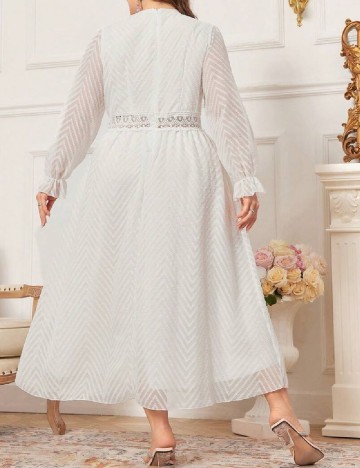 Rochie medie SHEIN CURVE, alb