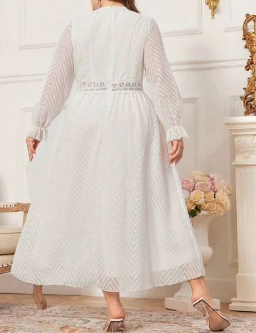 Rochie medie SHEIN CURVE, alb