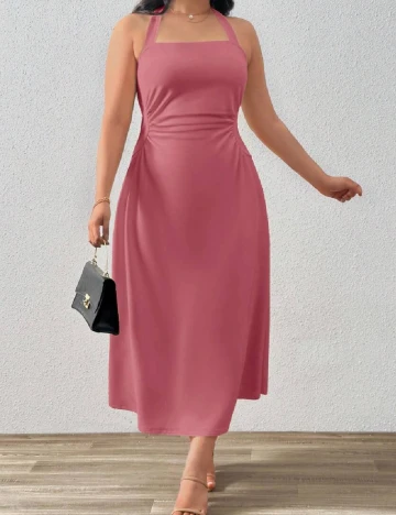 Rochie medie SHEIN CURVE, roz