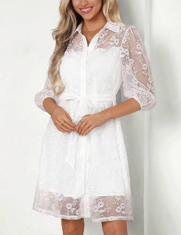 Rochie scurta SHEIN, alb