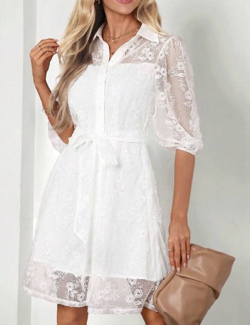 Rochie scurta SHEIN, alb