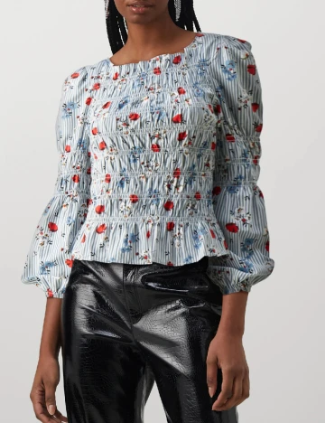 Bluza Pieces, albastru